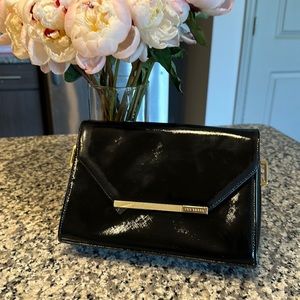 Ted Baker NWT Black Patent Leather Clutch / Shoulder Bag (Chain Included)